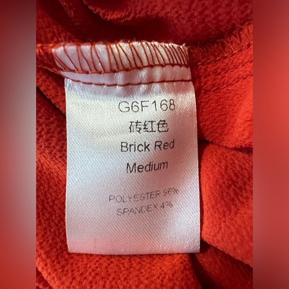 Women's Short‎ Sleeve Romper - Brick Red Sz Medium butterfly style - Picture 7 of 9